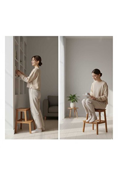 Ahşap Basamak Tabure