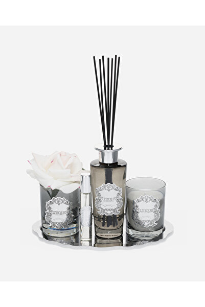 LITIQUE FÜME GÜMÜŞ LÜKS SET-METAL TEPSİ