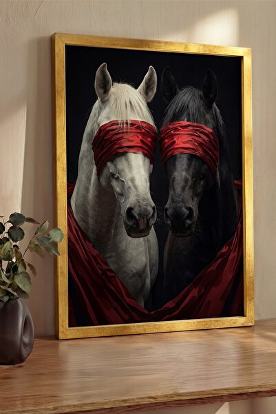 Postifull Pictură de perete, Tablou și poster cu ramă aurie de lux, Seria Rit...