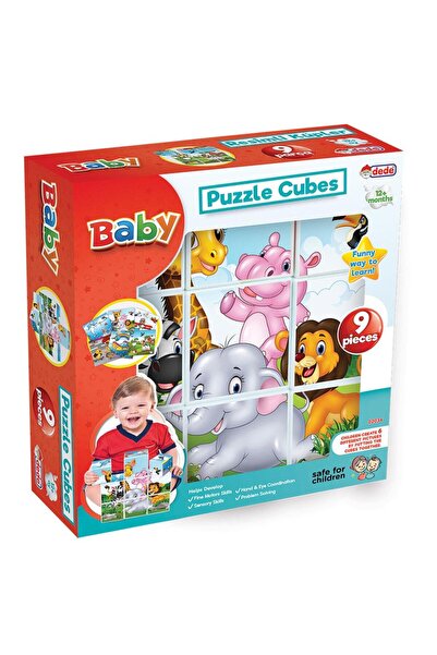 NW NessiWorld Illustrated Cubes 9 Piece Baby Activity Play Set