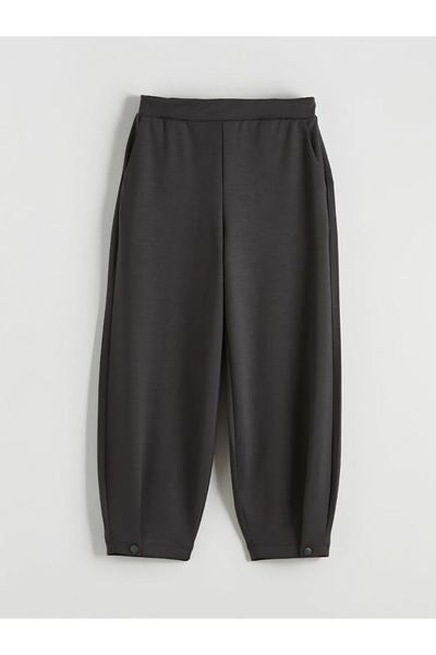 LC Waikiki Anthracite Elastic Waist Women's Trousers