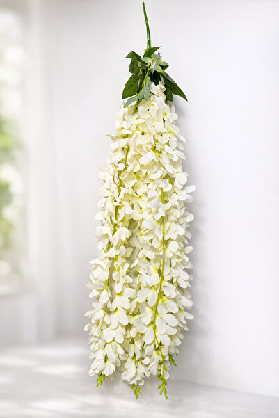 ALSHOP Lüks Dolgun 5 Dal Sarkan Akasya Çiçeği Nişan Düğün Dekor Süslemesi 85 cm