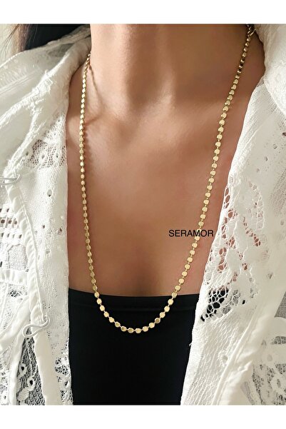 SERAMOR 14K altın renginde kuyumcu işçiliği ithal XUPING pul kolye