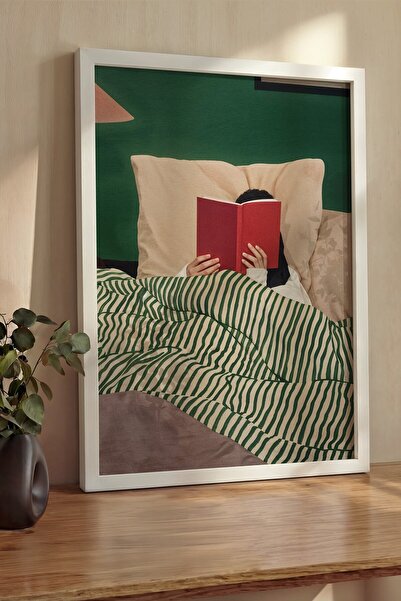 Postifull Pictură de perete, Tablou și poster cu ramă albă de lux, Seria Ritu...