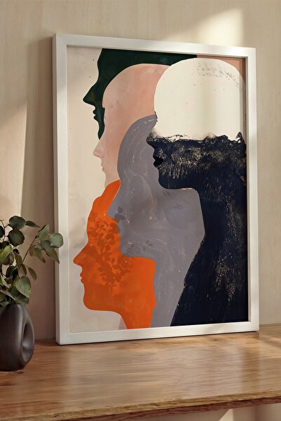 Postifull Pictură de perete, Tablou și poster cu ramă albă de lux, Seria Ritu...