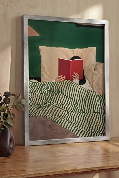 Postifull Pictură de perete, Tablou și poster cu ramă argintie de lux, Seria ...