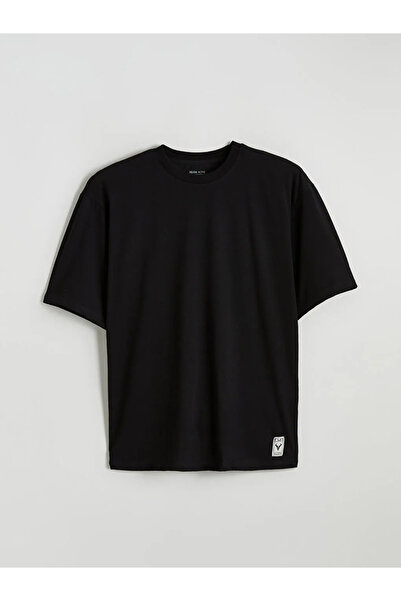 LC Waikiki Black Crew Neck Men's Sports T-Shirt