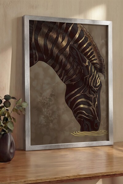 Postifull Zidna slika, luksuzna slika i poster u srebrnom okviru, serija ritu...