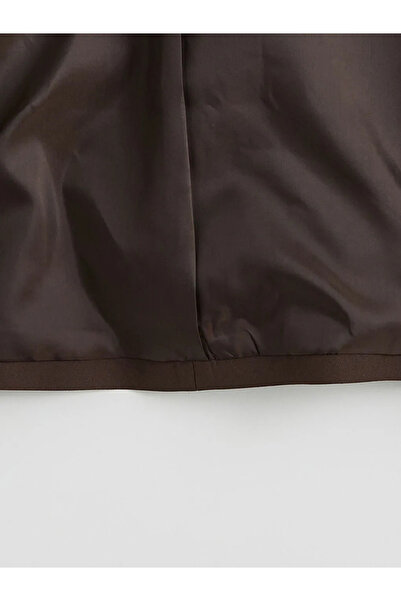 LC Waikiki Brown Double-Breasted Collar Women's Classic Vest