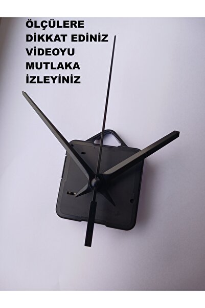 CNR SHOP Saat Mekanizması, 14 mm Şaft Boyu Sessiz Çalışır Akrep-Yelkovan-Sani...