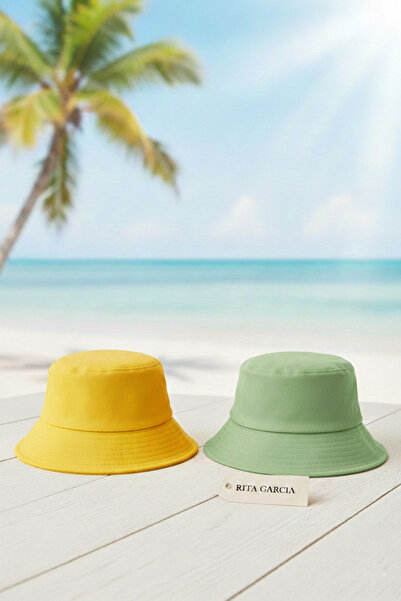 Ritagarcia Advantage Pack of 2 Unisex Cotton Bucket Fisherman Hat Set