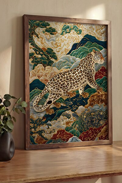 Postifull Pictură de perete, Tablou și poster cu ramă maro de lux, Seria Ritu...