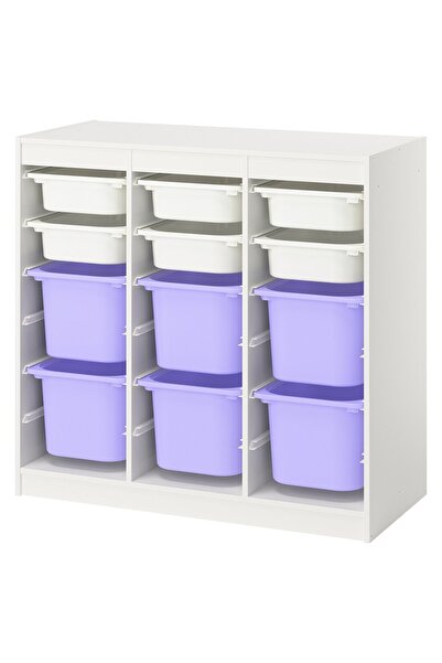 Generic وحدة تخزين تروفاست الجديدة، فاصل للغرف/لون أبيض بنفسجي، 99 × 44 × 94 سم