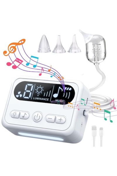 Veridion Aspirator nazal electric pentru copii si bebelusi, 9 trepte de aspir...