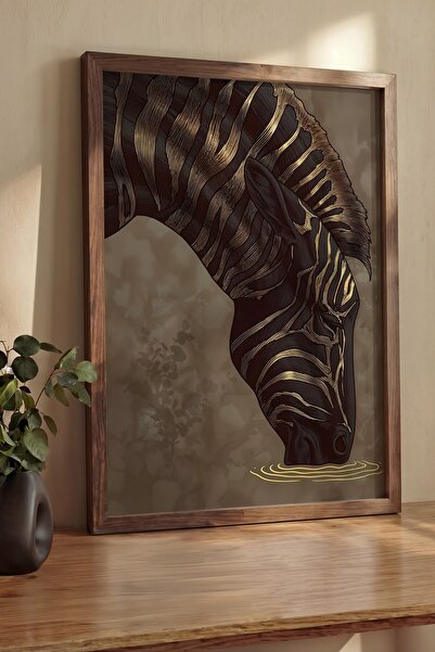 Postifull Zidna slika, luksuzna slika i poster u smeđem okviru, serija ritual...