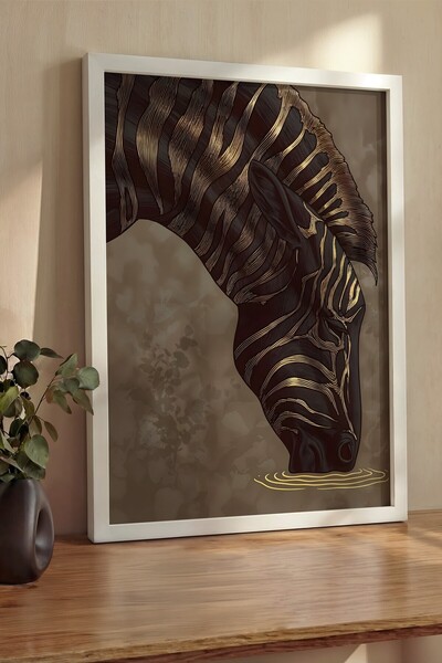 Postifull Zidna slika, luksuzna slika i poster u beloj ramovani, serija ritua...