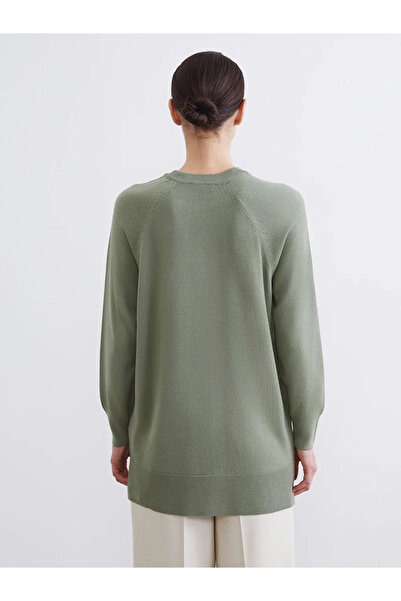 LC Waikiki Green Crew Neck Women's Knitwear Tunic