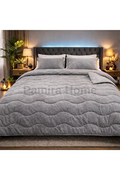 Pamira Home Single 100% Merino Lamb Wool Gray Welsoft Quilt