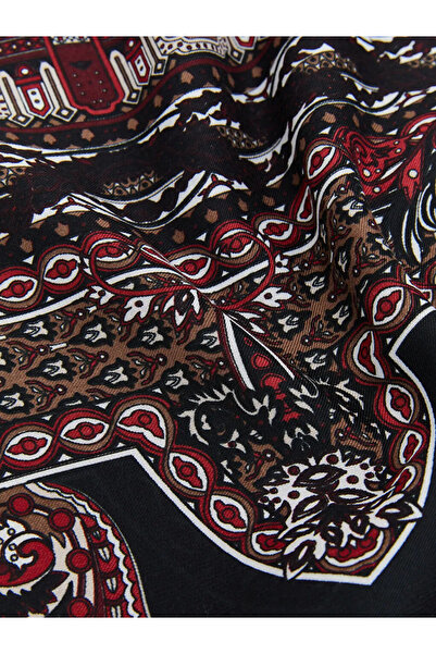 LC Waikiki Burgundy Patterned Women's Shawl