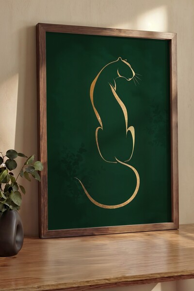 Postifull Pictură de perete, Tablou și poster cu ramă maro de lux, Seria Ritu...