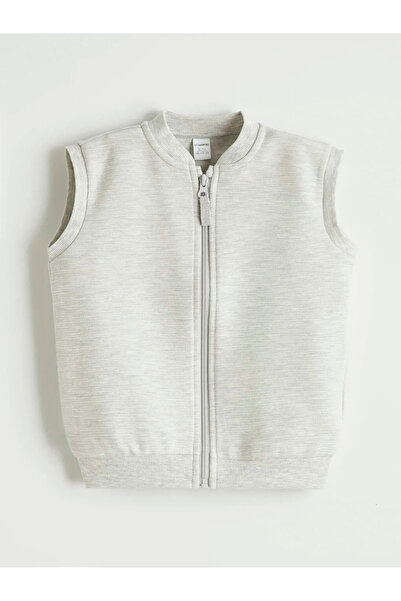 LC Waikiki Vestă gri pentru băieți, cu gât tip bicicletă