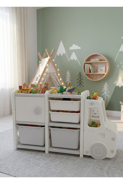 CREALISOL Truck Series Tır Figürlü Çocuk Odası Oyuncak Düzenleyici ve Organizer