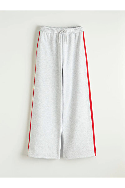 LC Waikiki Γκρι κοριτσίστικο παντελόνι με ελαστική μέση