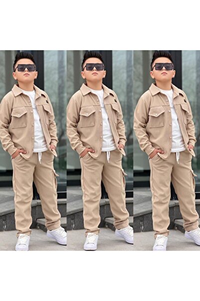 MİA SHİNE S طقم بدلة للأولاد مكون من 3 قطع بتصميم نادل