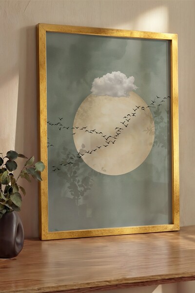 Postifull Zidna slika, luksuzna slika i poster sa zlatnim okvirom, serija rit...