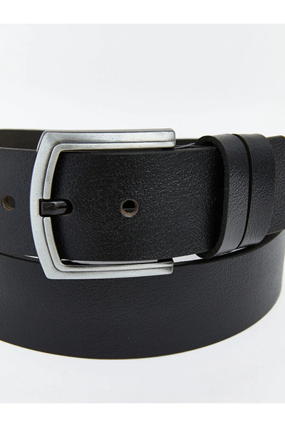 LC Waikiki Black Leather Look Men's Belt