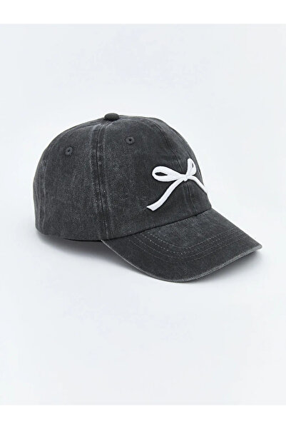 LC Waikiki Girl's cap hat with black bow detail