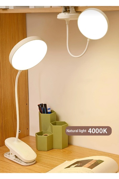 Home Şarjlı USB'li Dokunmatik 3 Modlu Klipsli Mandallı Led Okuma Lambası 360°...