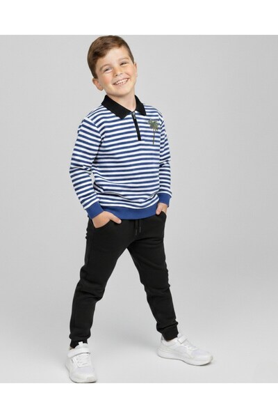 VOY KİDS Set pentru băieți cu vârste între 5-12 ani, compus din hanorac cu gu...