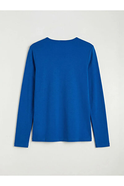 LC Waikiki Blue Crew Neck Women's Bodysuit