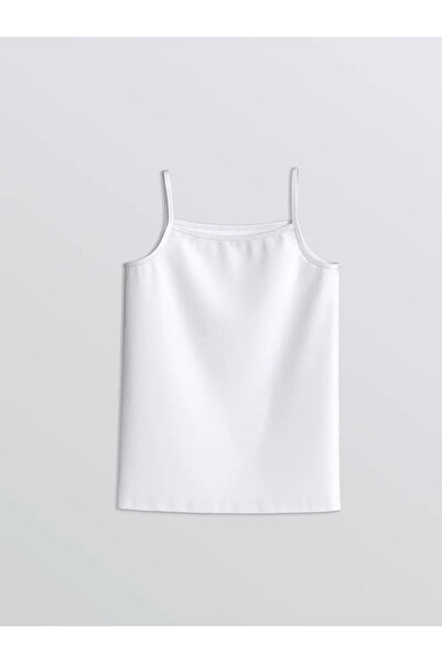 LC Waikiki White Square Collar Girl's Undershirt 2-Piece