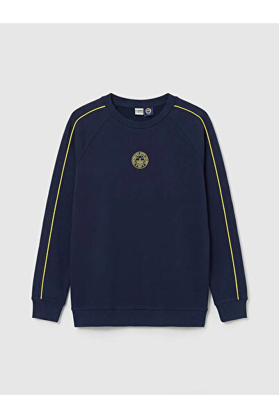 LC Waikiki Navy Blue F-B- Printed Boy's Tracksuit Set