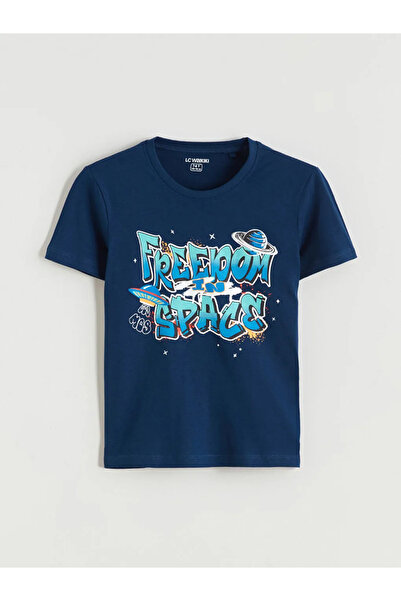 LC Waikiki Mornarsko plava Štampano pidžama za dečake