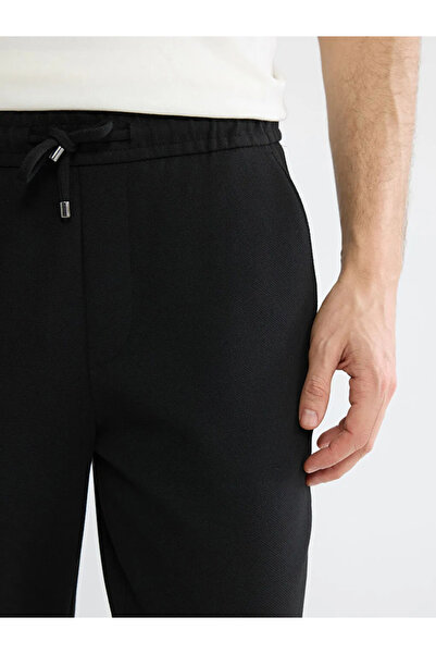 LC Waikiki Men's Black Standard Fit Trousers