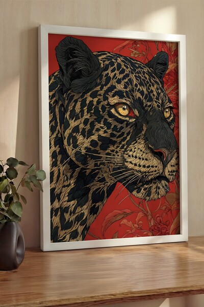 Postifull Pictură de perete, Tablou și poster cu ramă albă de lux, Seria Ritu...