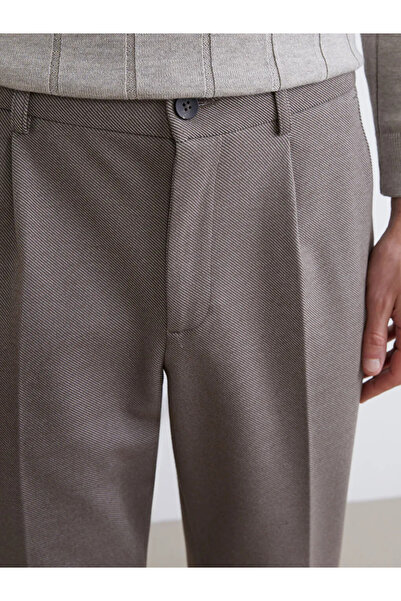 LC Waikiki Brown Standard Fit Gabardine Men's Trousers