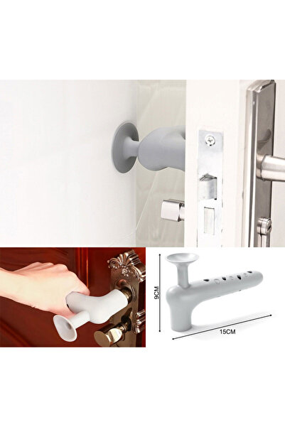 My Reality Fashion Silicone Wall Protector Door Stopper Gray