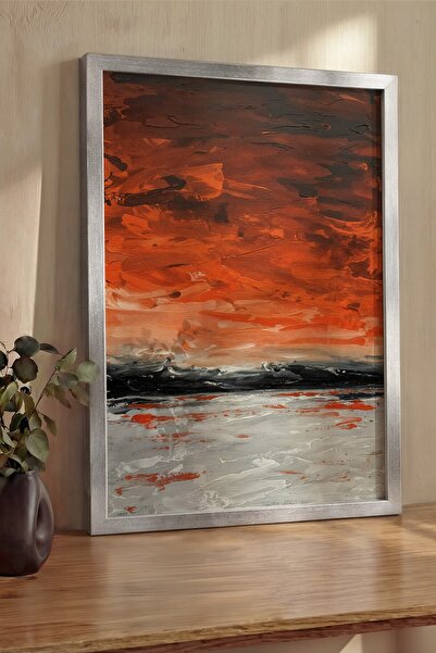 Postifull Pictură de perete, Tablou și poster cu ramă argintie de lux, Seria ...