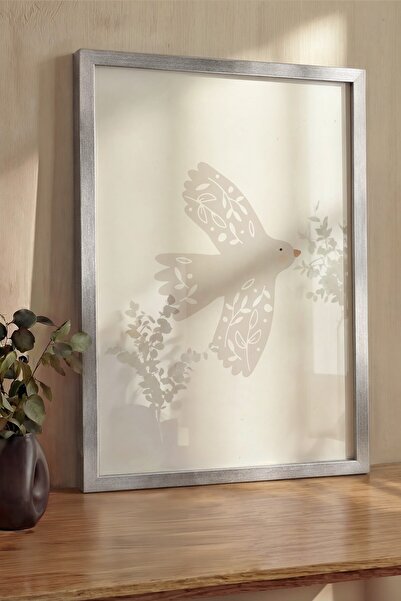 Postifull Pictură de perete, Tablou și poster cu ramă argintie de lux, Seria ...