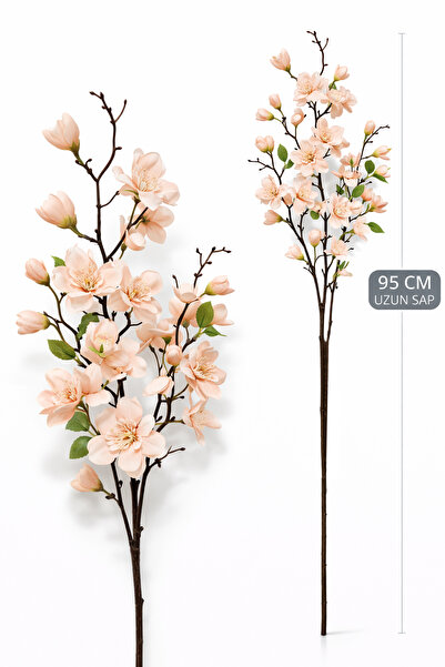 ALSHOP Yapay Erik Çiçeği Dalı Gerçek Görünümlü Sakura 95 Cm