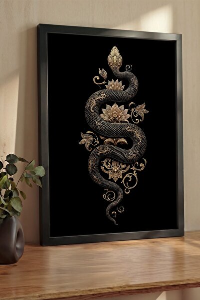 Postifull Pictură de perete, Tablou și poster cu ramă neagră de lux, Seria Ri...