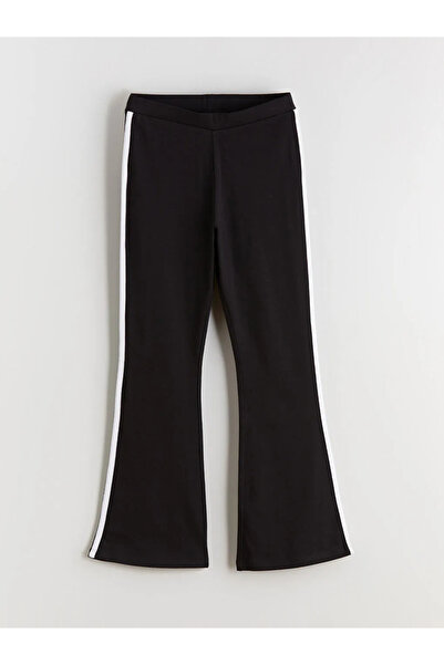 LC Waikiki Μαύρο ριγέ κοριτσίστικο ισπανικό κολάν