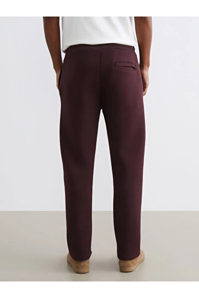 LC Waikiki Burgundy Loose Fit Men's Sweatpants