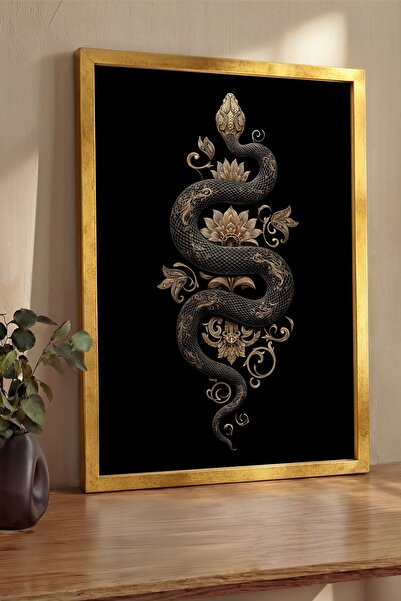 Postifull Pictură murală, Tablou și poster cu ramă aurie de lux, Seria Ritual...