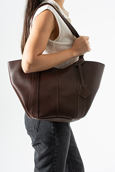 bahwar Büyük Boy Kadın Omuz Çantası – Günlük Kullanım Vegan Deri Shopper Tote...