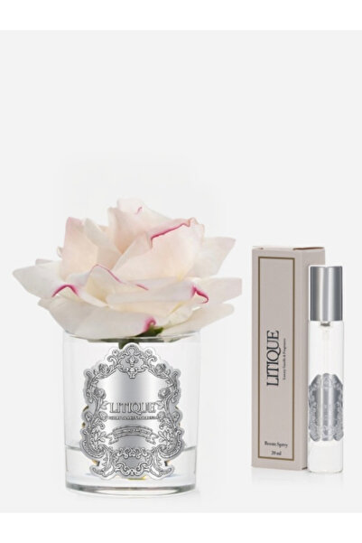 LITIQUE CAM GÜMÜŞ TEKLİ BEYAZ PEMBE GÜL-LÜKS ODA PARFÜMÜ